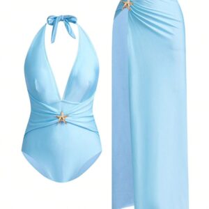 Bañador y falda con delicado detalle de estrella dorada