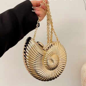 Bolso metálico con diseño playero