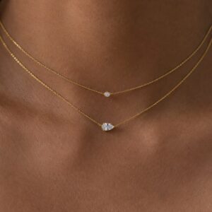 Collar doble con brillantes