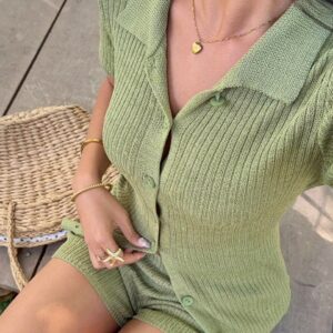 Camisa manga corta y shorts conjuntados